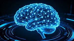 Cerebro digital representando el Machine Learning en el Análisis