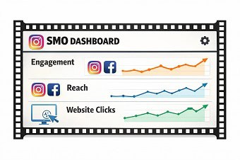 Panel de análisis para medir el rendimiento de la estrategia de Social Media Optimization (SMO).
