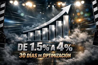 Gráfico mostrando el aumento de CTR del 1,5% a 4% en un caso de estudio.