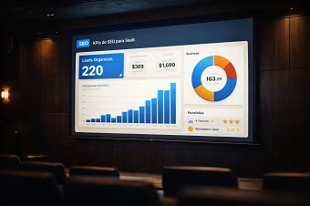 kpis-seo-saas-dashboard Dashboard de KPIs de SEO para un negocio SaaS.